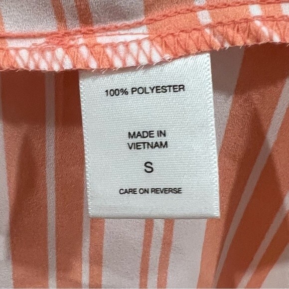 New York & Company orange and white striped cold shoulder top size small NWT - Picture 6 of 6
